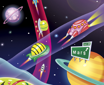 Highway to the heavens. Math leads spacecraft on joy rides through the solar system.